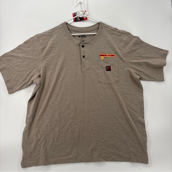 Wrangler Men's Tan Henley Shirt wrangler Riggs xxl workwear - Picture 1 of 5